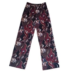 Y2K Boho Chic Women's Pants Hippie Festival Whimsigoth Abstract Retro Size XS